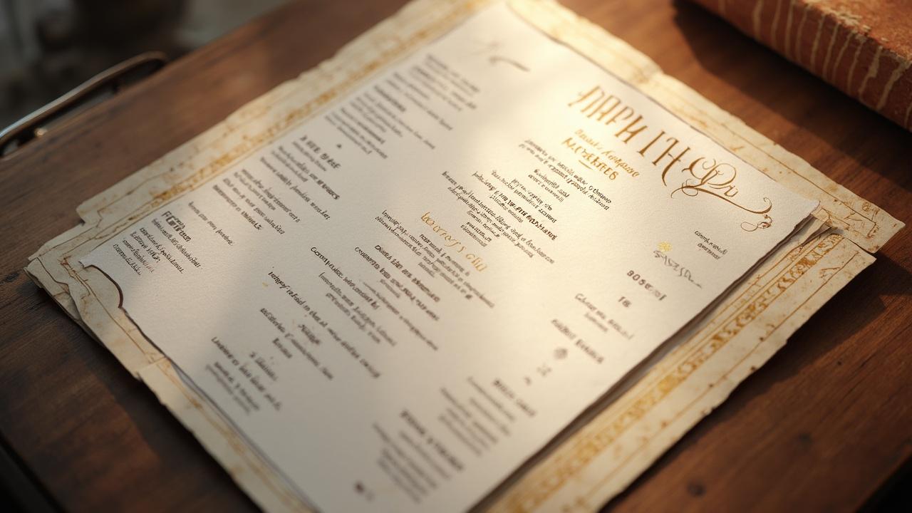 Image d'anciens documents manuscrits froissés sur un bureau en bois